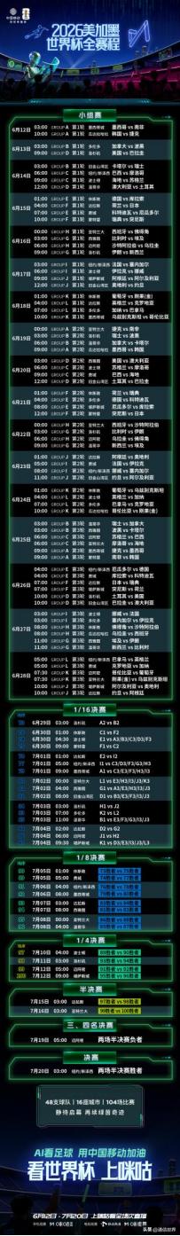 2026世界杯直播来了！咪咕全量免费看，移动用户还能领50G流量-第2张图片-世界杯直播平台-世界杯2026直播平台-免费观看官方-V3.6.9