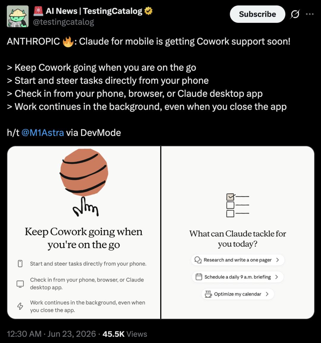Claude手机端Cowork上线：关App也能后台干活，出门在外任务照跑