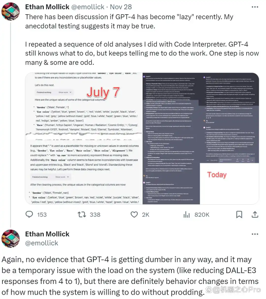 ChatGPT变懒了？拒绝写代码、回复敷衍，原因终于找到了-第3张图片-世界杯直播平台-世界杯2026直播平台-免费观看官方-V3.6.9